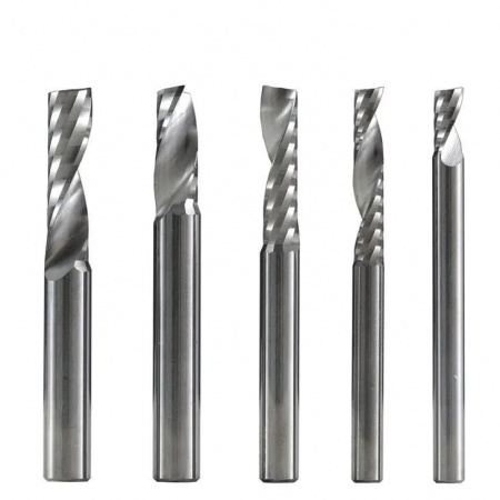 Фреза спиральная однозаходная, стружка вверх 3,175х8х38х3,175 мм